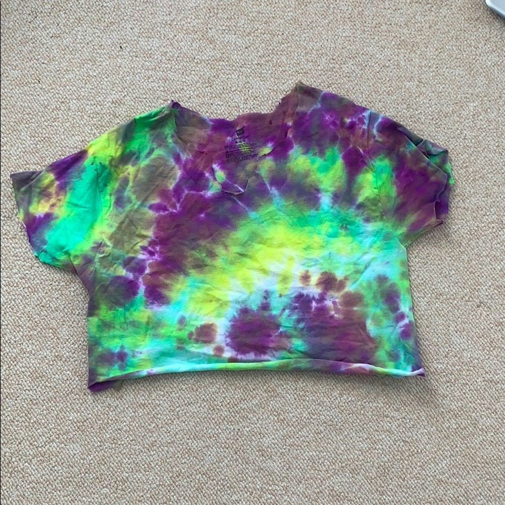 Cropped Tie Die Shirt